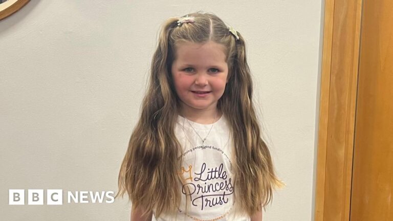Four-year-old hopes first haircut helps charity