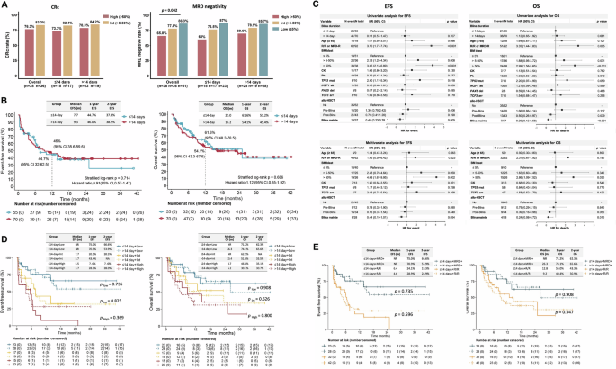 Efficacy and safety of short-course blinatumomab in patients with relapsed/refractory or MRD-positive B-cell acute lymphoblastic leukemia Efficacy and safety of short-course blinatumomab in patients with relapsed/refractory or MRD-positive B-cell acute lymphoblastic leukemia
