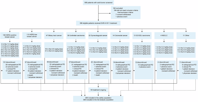 SHR-A1811, a novel HER2-targeting antibody-drug conjugate, in advanced solid tumors (HORIZON-X): a global phase 1 trial SHR-A1811, a novel HER2-targeting antibody-drug conjugate, in advanced solid tumors (HORIZON-X): a global phase 1 trial