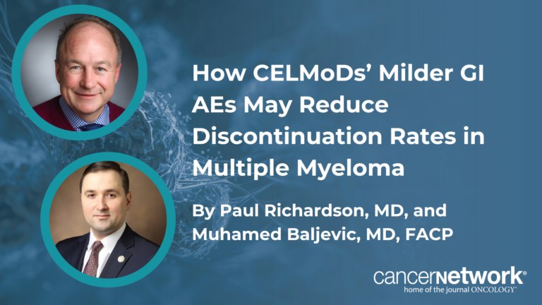 How CELMoDs’ Milder GI AEs May Reduce Discontinuation Rates in Multiple Myeloma How CELMoDs’ Milder GI AEs May Reduce Discontinuation Rates in Multiple Myeloma