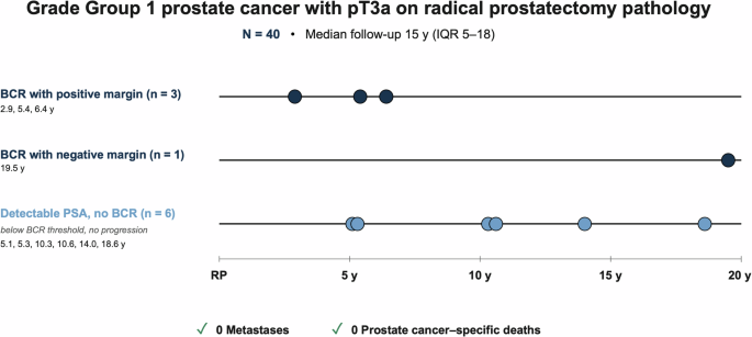 Long-term oncologic outcomes of patients with grade group 1 prostate cancer and pT3a disease on final pathology Long-term oncologic outcomes of patients with grade group 1 prostate cancer and pT3a disease on final pathology