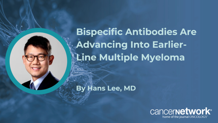 Bispecific Antibodies Are Advancing Into Earlier-Line Multiple Myeloma Laura Alder, MD, discussed how her team at Duke monitors and educates patients for immune-related toxicities while receiving tarlatamab for brain metastases.