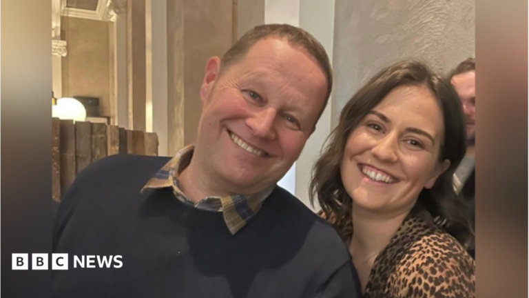 Lancashire dad with terminal cancer determined to walk daughter down aisle Jason is a bald man with blue eyes and he is smiling next to his daughter Abbey, who has long dark hair and is also smiling.