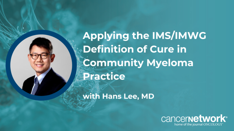 Hans C. Lee, MD, discussed how he monitors patients with multiple myeloma who achieve deep, sustained MRD negativity after coming off therapy.