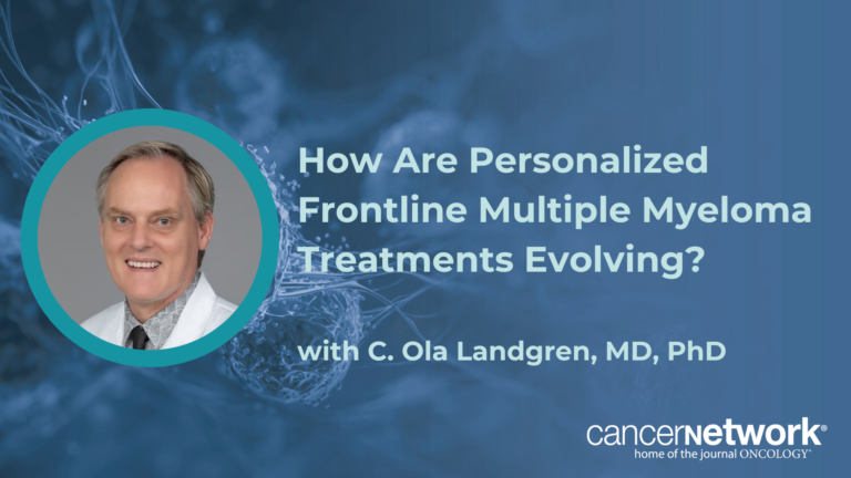 How Are Personalized Frontline Multiple Myeloma Treatments Evolving? Hans C. Lee, MD, discussed how community oncologists with limited access to MRD testing can think about the new IMS/IMWG definition of cure in myeloma.