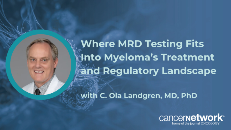 Hans C. Lee, MD, discussed how community oncologists with limited access to MRD testing can think about the new IMS/IMWG definition of cure in myeloma.