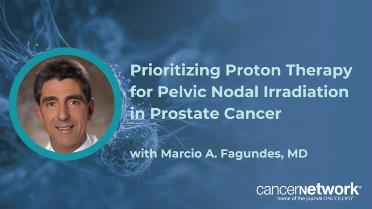 Marcio A. Fagundes, MD, explained how proton therapy and rectal spacers can reduce radiation exposure to the rectum, bowel, and bladder in prostate cancer.